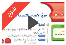 شرح درس جمع الأعداد الكسرية وطرحها